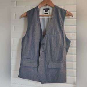 Structure Collection Slim Fit Gray Vest